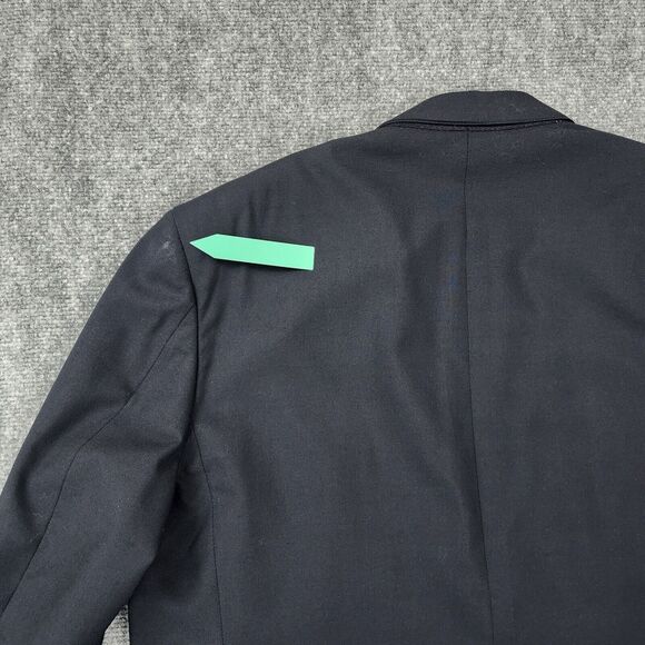 Vintage Brooks Brothers Blazer Mens 44R Black Woolmark Super 100s Union Made USA - Picture 15 of 16